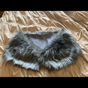 faux fur shrug stole bridal wrap in Angora wedding bridesmaid cover up